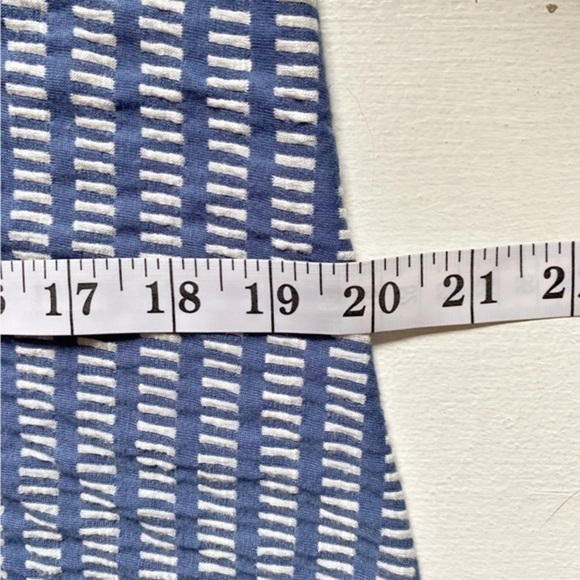 Caution To The Wind Blue‎ and White Sleeveless Dress with Buttons - Picture 6 of 8